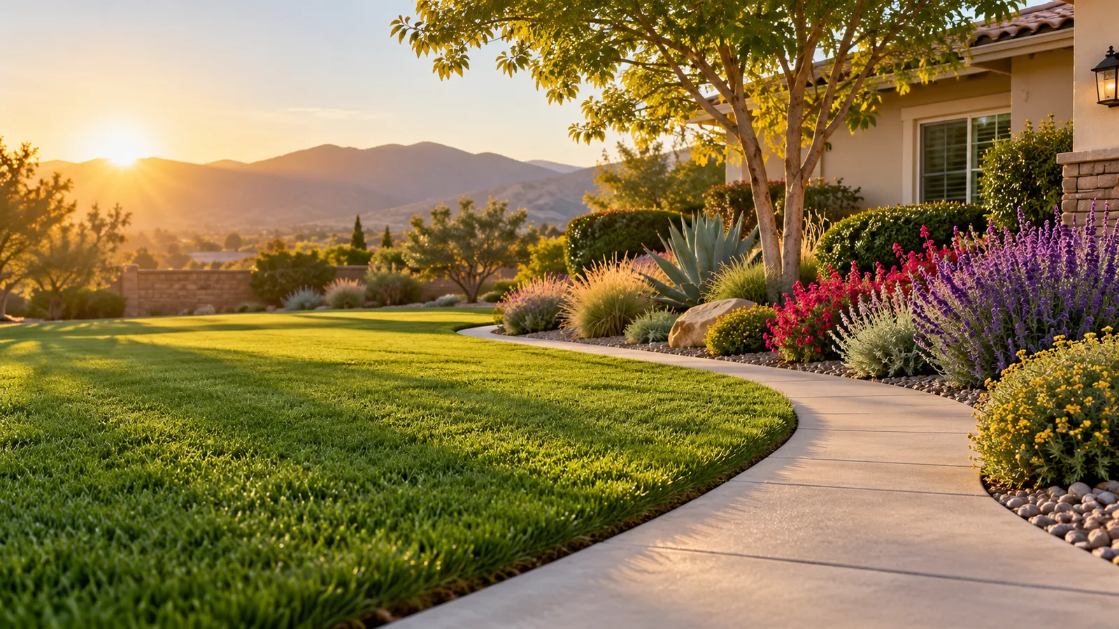 Illustrative residential lawn and garden details